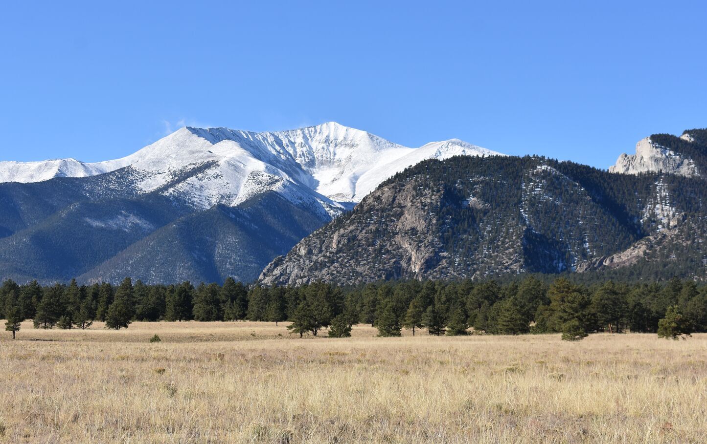 Snow frosts Mount Antero